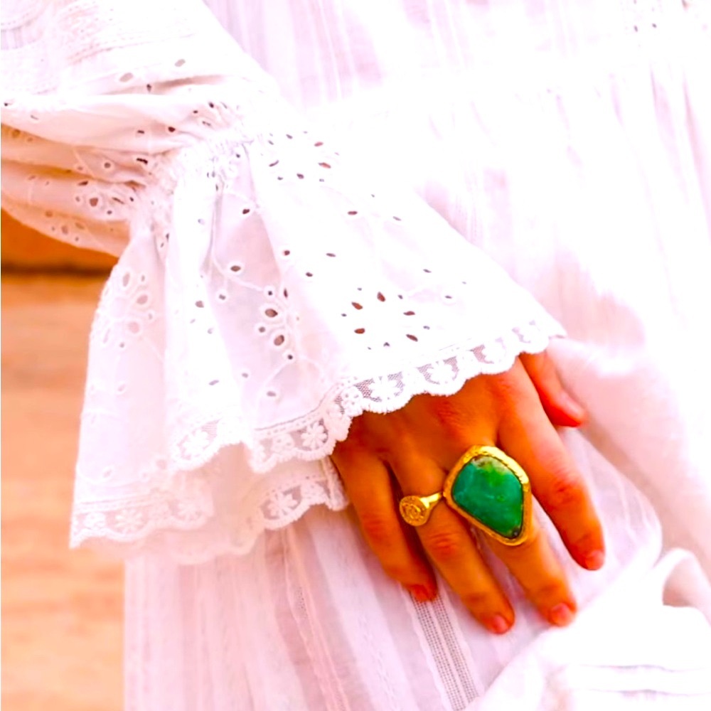 🆕✨ CHRYSOPRASE STONE RING in Joshua Tree 💚 - Picture 2 of 16